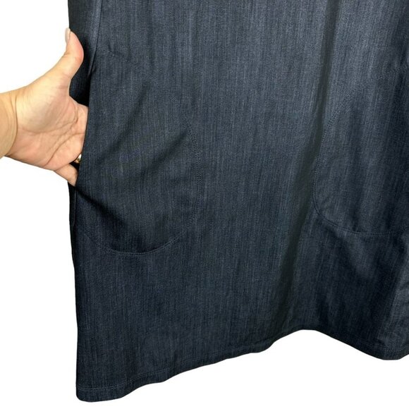 Calvin Klein Blue Sleeveless Shift Round Neck Dress Size 10 - Picture 5 of 9